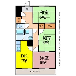 ハイツ北山の物件間取画像